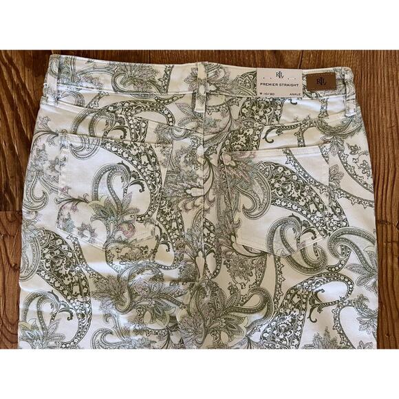 Lauren Ralph Lauren Women's Jeans White Multicolor Size 10 NWT - Picture 9 of 12